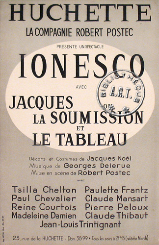 Jacques ou la soumission d' Eugène Ionesco