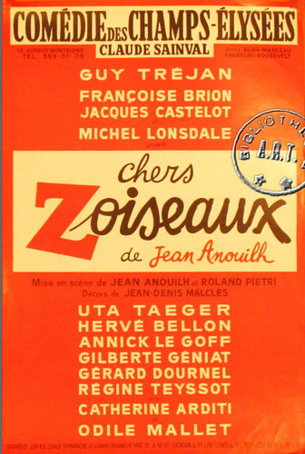 Chers z'oiseaux de Jean Anouilh