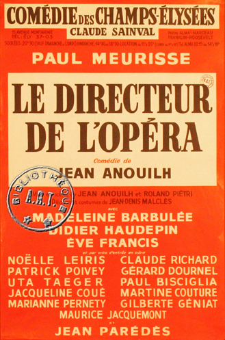 Le Directeur de l' Opéra de Jean Anouilh
