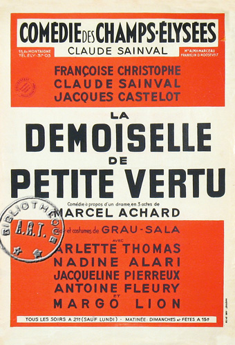 la demoiselle de petite vertu de marcel achard