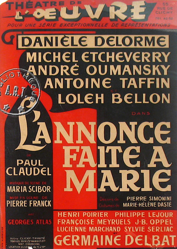 L' Annonce faîte à Marie de Paul Claudel