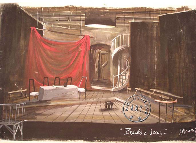 Procès à Jésus, décor de Jacques Marillier