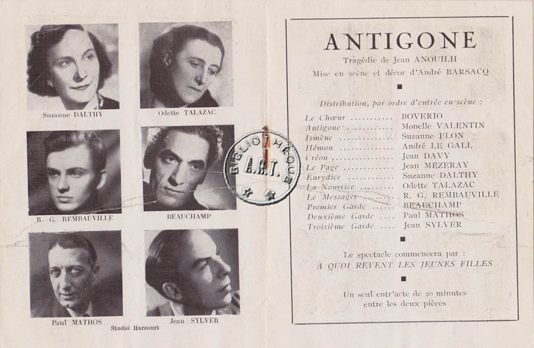 Antigone de Jean Anouilh