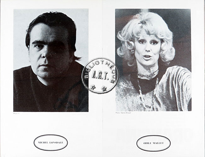 Chers Zoiseaux de Jean Anouilh, Michel Lonsdale et Odile Mallet