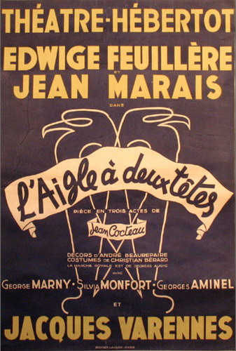 "L'aigle à deux têtes" au Théâtre Hébertot-affiche