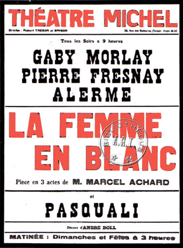 La Femme en blanc de Marcel Achard