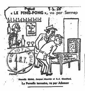 Le Ping-Pong d'Arthur Adamov par Sennep