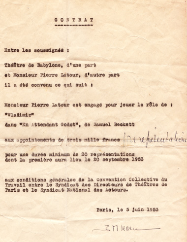 contrat de Pierre Latour