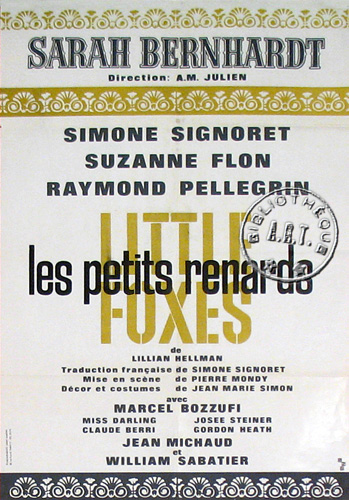 Les Petits renards de Lilian Hellman - 1962