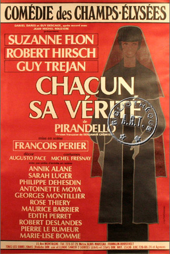 Chacun sa vérité de Luigi Pirandello - 1983