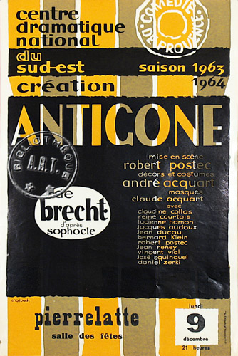 Antigone de Bertold Brecht d'après Sophocle