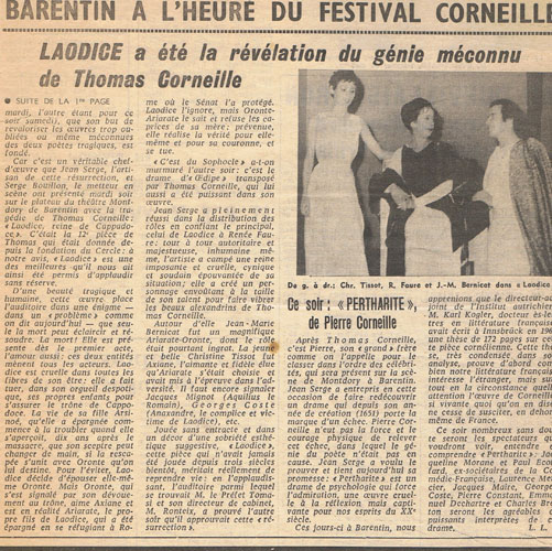 Laodice, mise en scne de Serge Bouillon