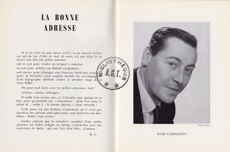 La Bonne adresse