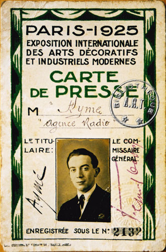 Carte de presse de Marcel Aymé