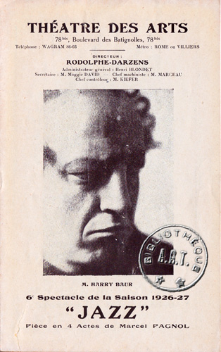 Harry Baur dans Jazz de Marcel Pagnol