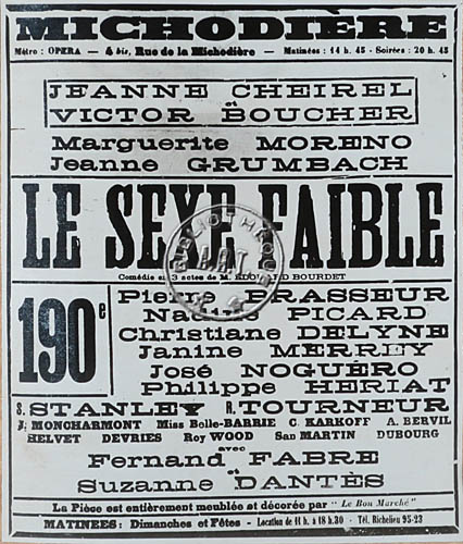 Le Sexe faible d'Édouard Bourdet