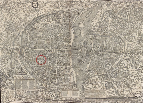 Plan de Paris en 1552