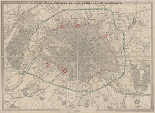 Plan de Paris en 1846