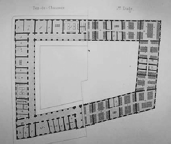 Plan de la caserne du Prince Eugène