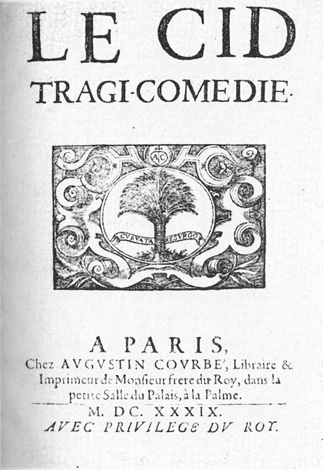 le cid, édition de 1639