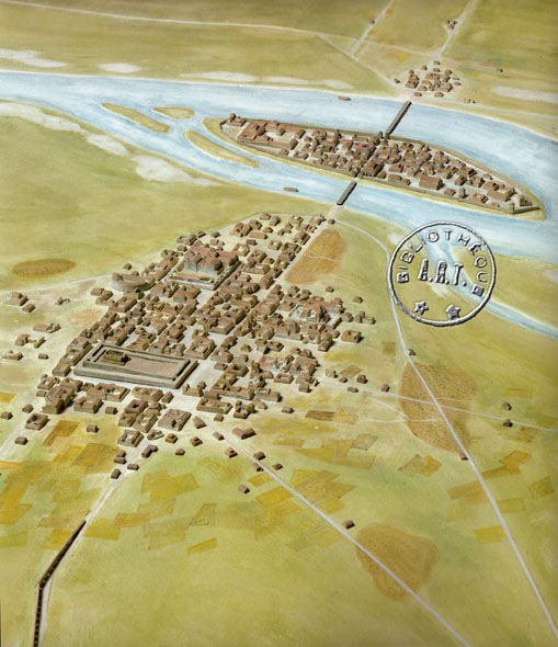 Plan masse de Lutèce au Bas Empire