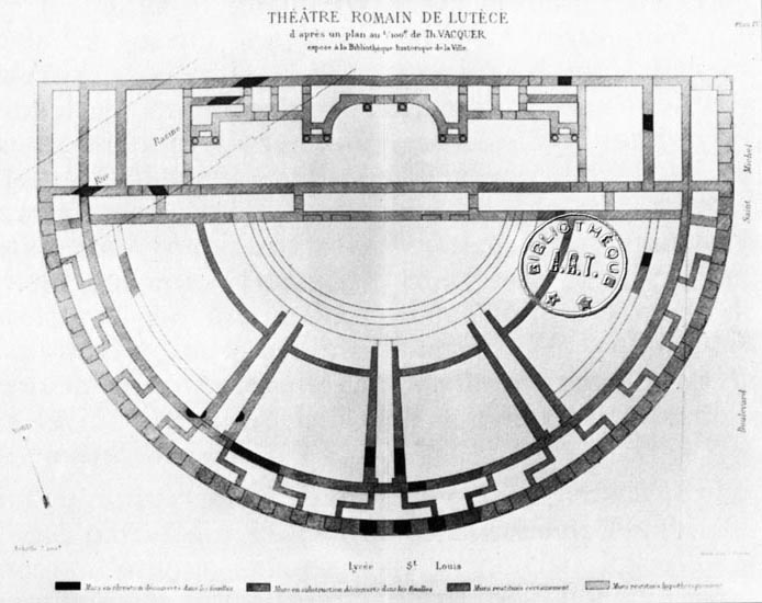 Plan du Théâtre de Lutèce